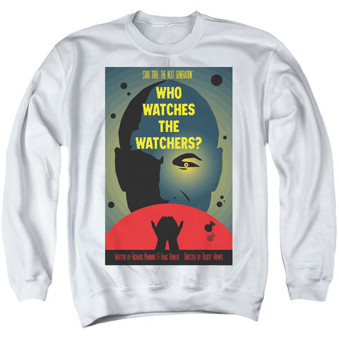 Star Trek/tng Season 3 Episode 4-adult Crewneck Sweatshirt-white