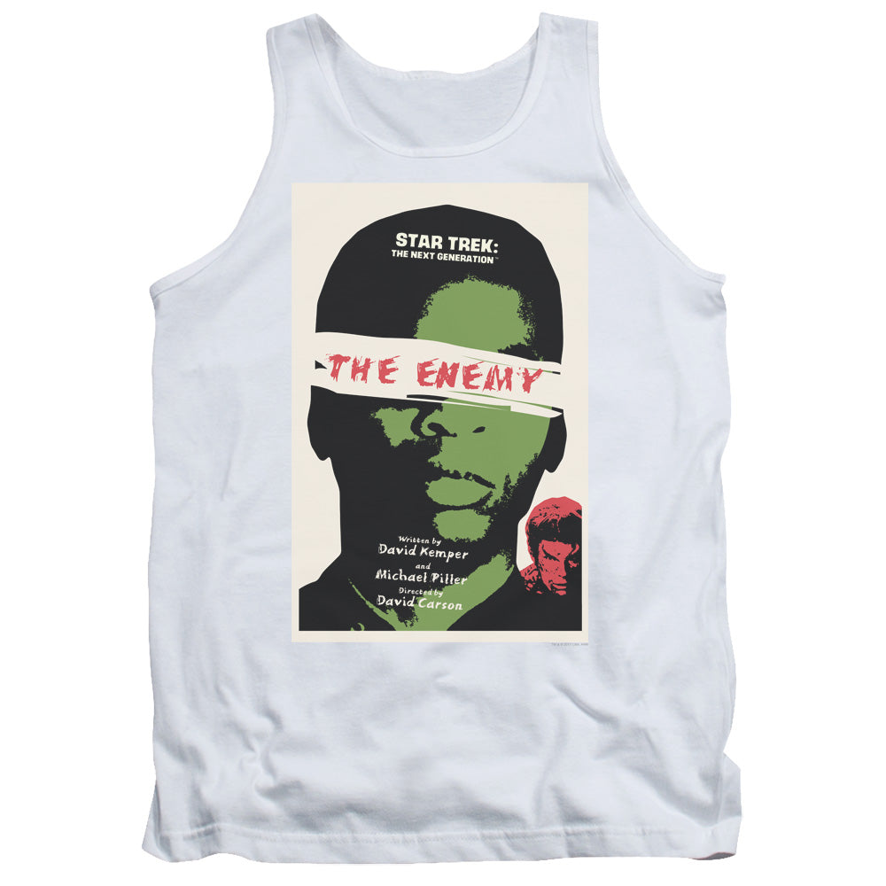 Star Trek/tng Season 3 Episode 7-adult Tank-white