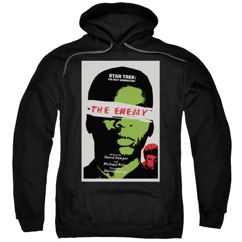 Star Trek/tng Season 3 Episode 7-adult Pull-over Hoodie-black