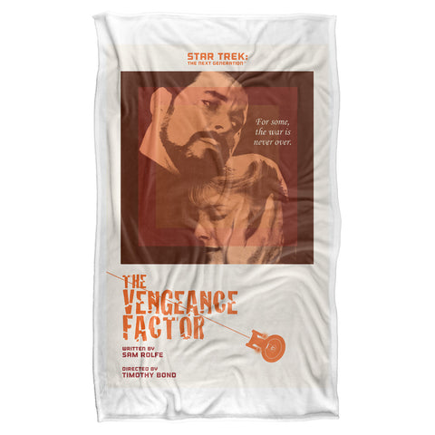 Star Trek/tng Season 3 Episode 9-silky Touch Blanket-white