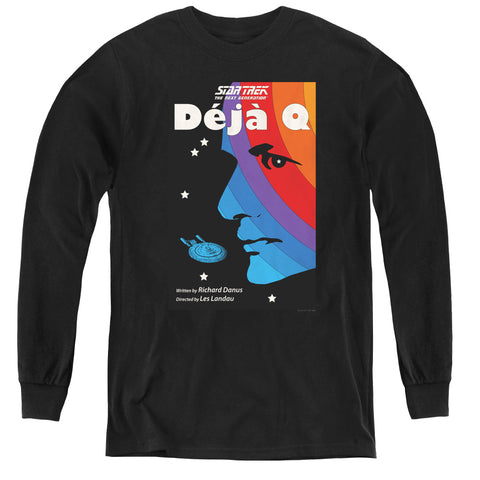 Star Trek/tng Season 3 Episode 13-youth Long Sleeve Tee-black