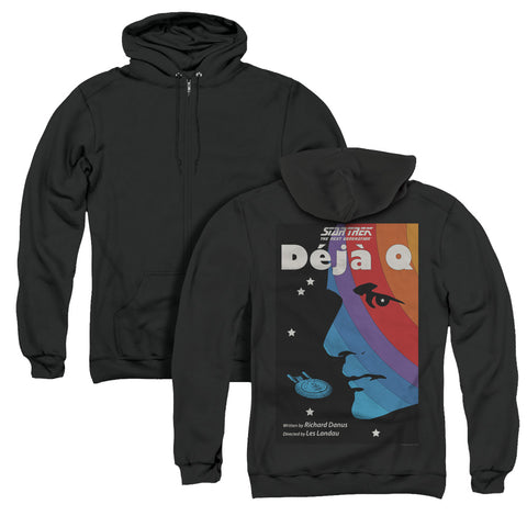 Star Trek/tng Season 3 Episode 13 (back Print) - Adult Zipper Hoodie-black