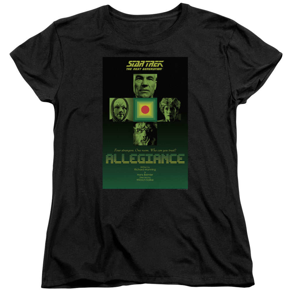 Star Trek/tng Season 3 Episode 18-s/s Womens Tee-black