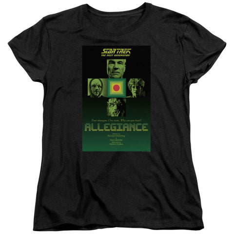 Star Trek/tng Season 3 Episode 18-s/s Womens Tee-black