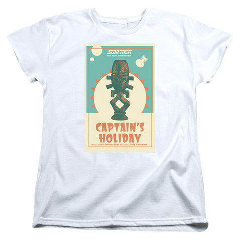 Star Trek/tng Season 3 Episode 19-s/s Womens Tee-white