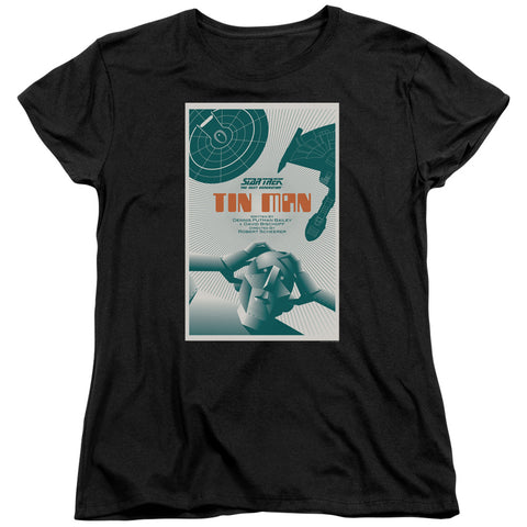 Star Trek/tng Season 3 Episode 20-s/s Womens Tee-black