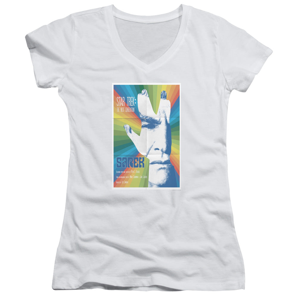 Star Trek/tng Season 3 Episode 23-junior V-neck-white