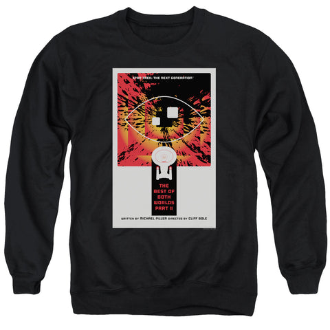 Star Trek/tng Season 4 Episode 1-adult Crewneck Sweatshirt-black