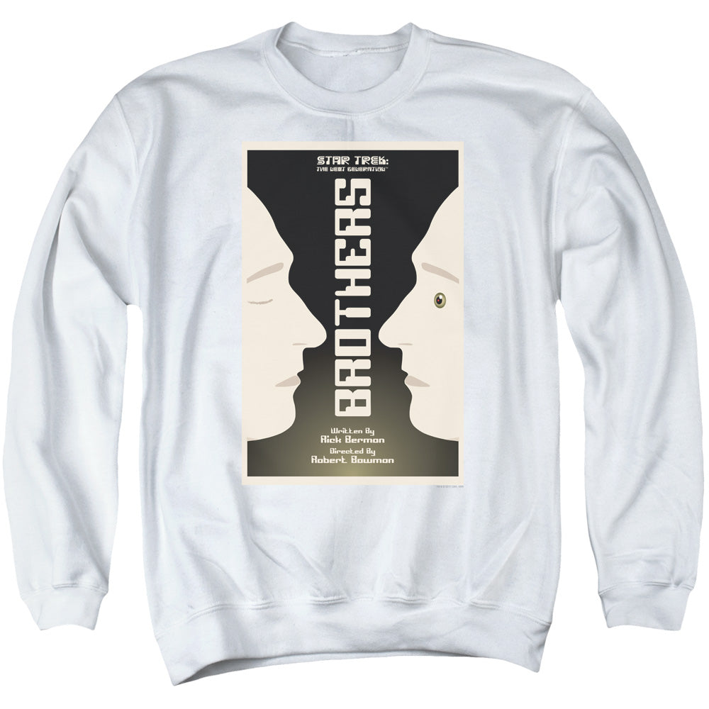 Star Trek/tng Season 4 Episode 3-adult Crewneck Sweatshirt-white