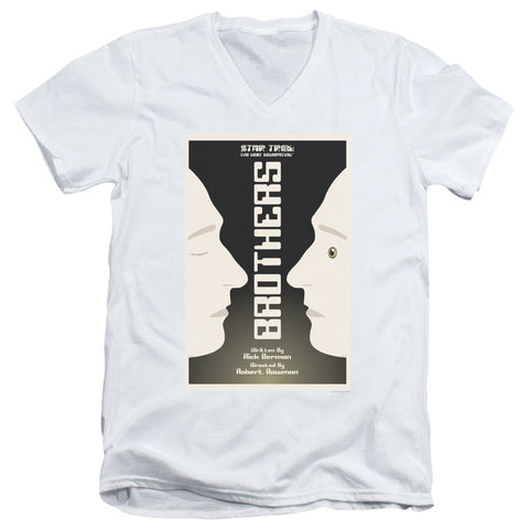 Star Trek/tng Season 4 Episode 3-s/s Adult V-neck 30/1-white