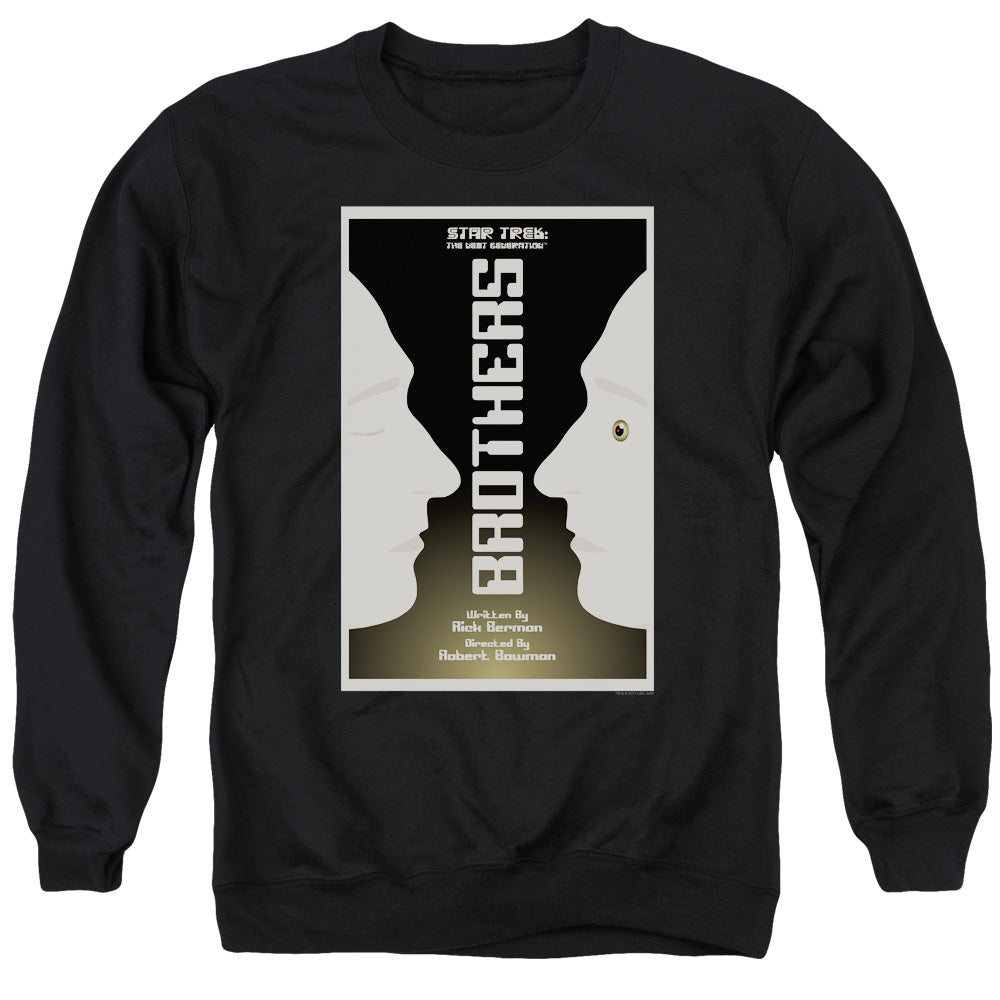 Star Trek/tng Season 4 Episode 3-adult Crewneck Sweatshirt-black