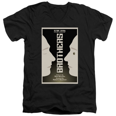 Star Trek/tng Season 4 Episode 3-s/s Adult V-neck 30/1-black