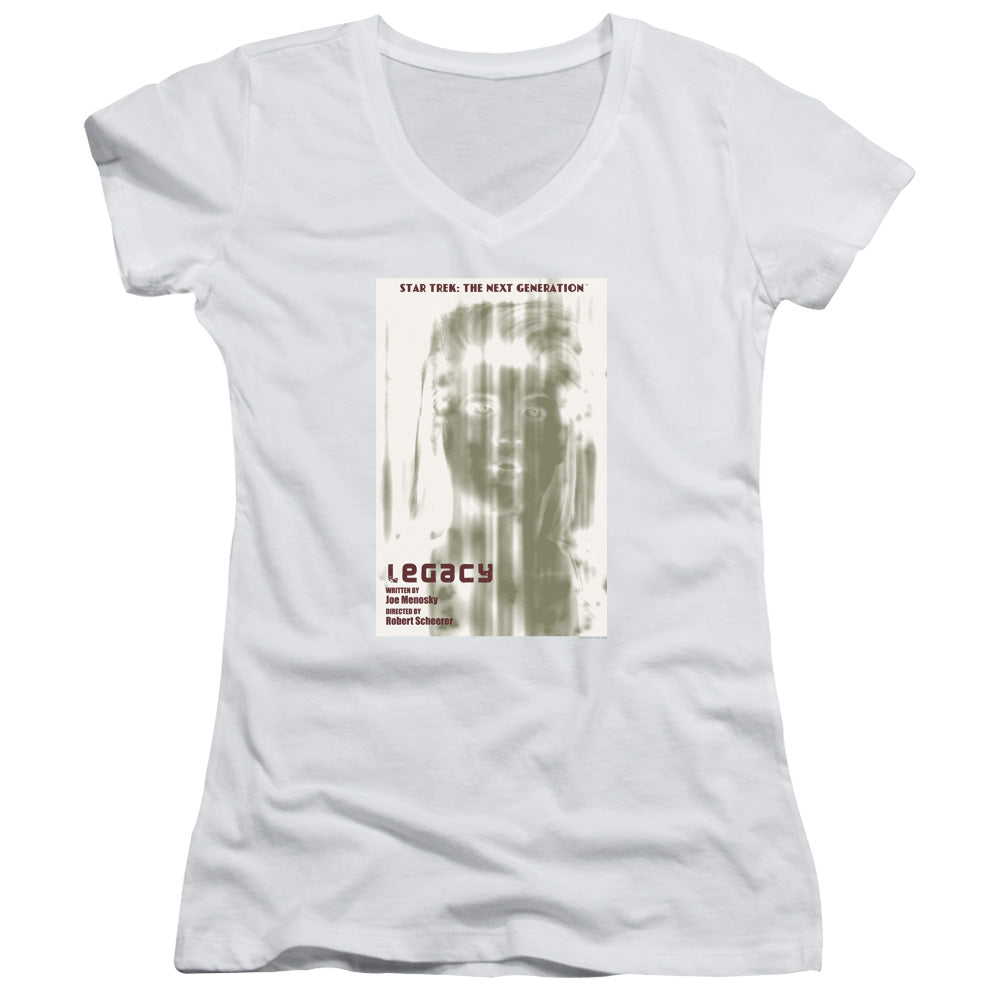 Star Trek/tng Season 4 Episode 6-junior V-neck-white