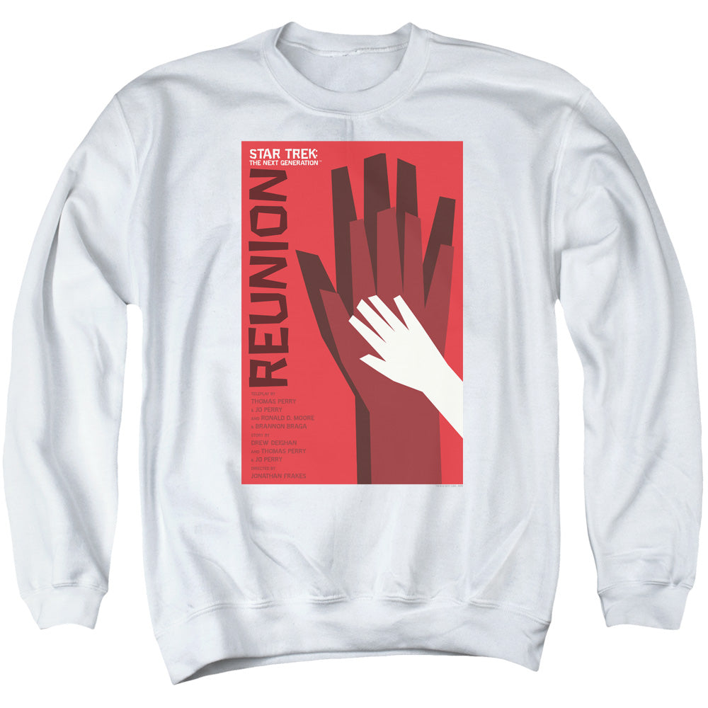 Star Trek/tng Season 4 Episode 7-adult Crewneck Sweatshirt-white