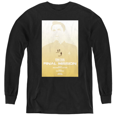Star Trek/tng Season 4 Episode 9-youth Long Sleeve Tee-black