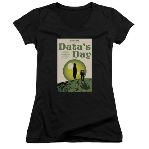 Star Trek/tng Season 4 Episode 11-junior V-neck-black