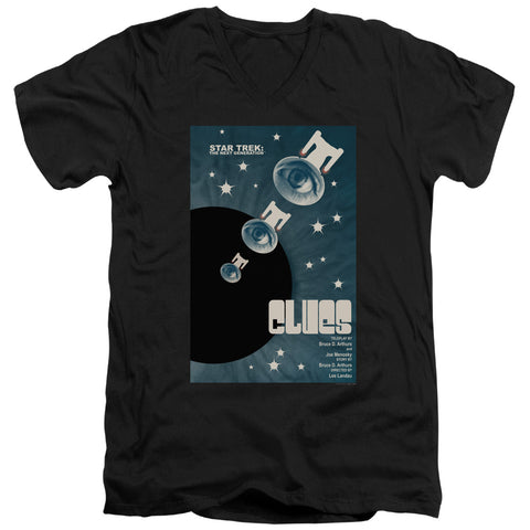 Star Trek/tng Season 4 Episode 14-s/s Adult V-neck 30/1-black