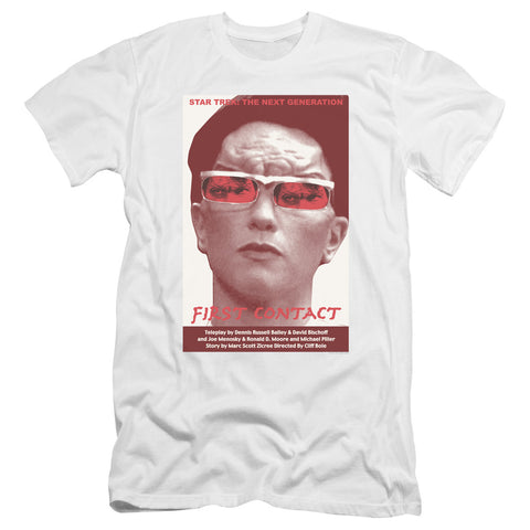 Star Trek/tng Season 4 Episode 15-premuim Canvas Adult Slim Fit 30/1-white