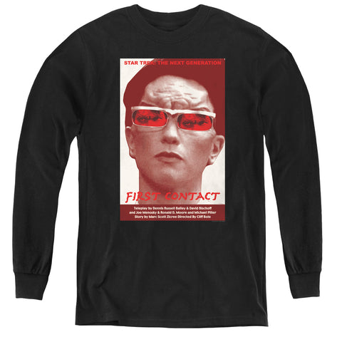 Star Trek/tng Season 4 Episode 15-youth Long Sleeve Tee-black