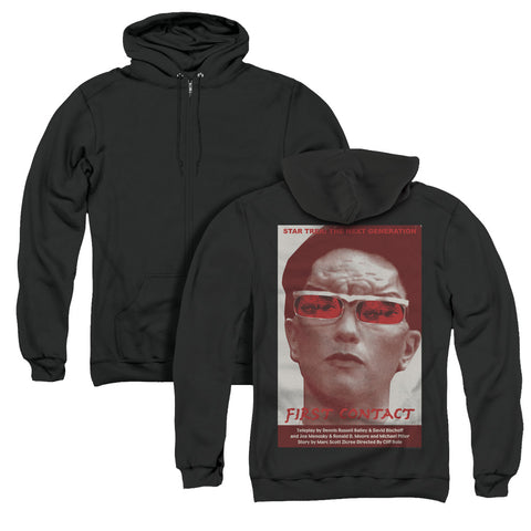 Star Trek/tng Season 4 Episode 15 (back Print) - Adult Zipper Hoodie-black