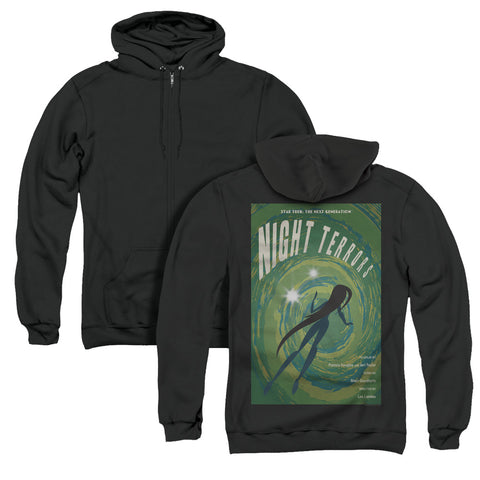 Star Trek/tng Season 4 Episode 17 (back Print) - Adult Zipper Hoodie-black