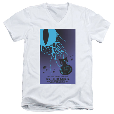 Star Trek/tng Season 4 Episode 18-s/s Adult V-neck 30/1-white