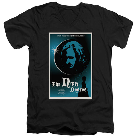 Star Trek/tng Season 4 Episode 19-s/s Adult V-neck 30/1-black