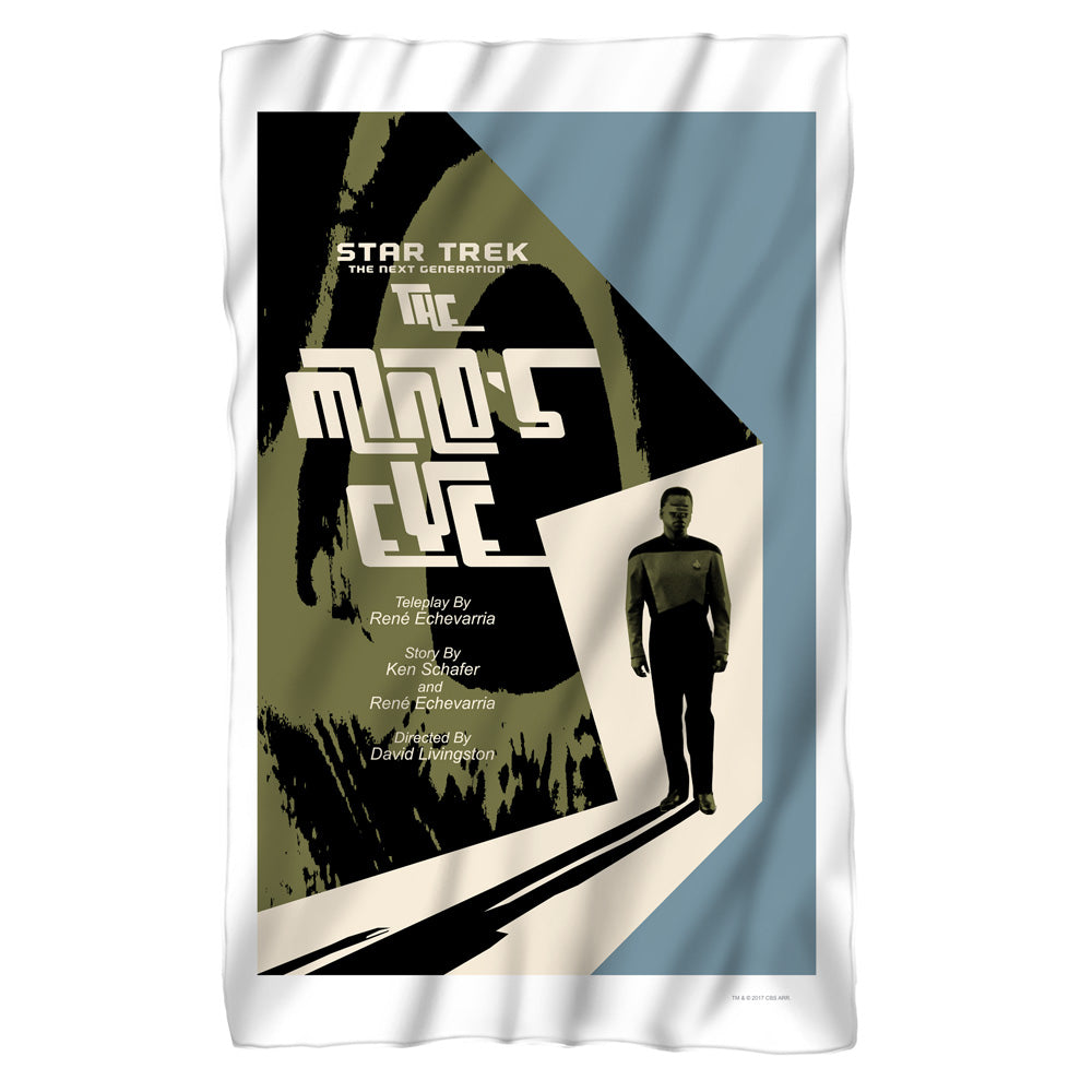 Star Trek/tng Season 4 Episode 24-fleece Blanket-white