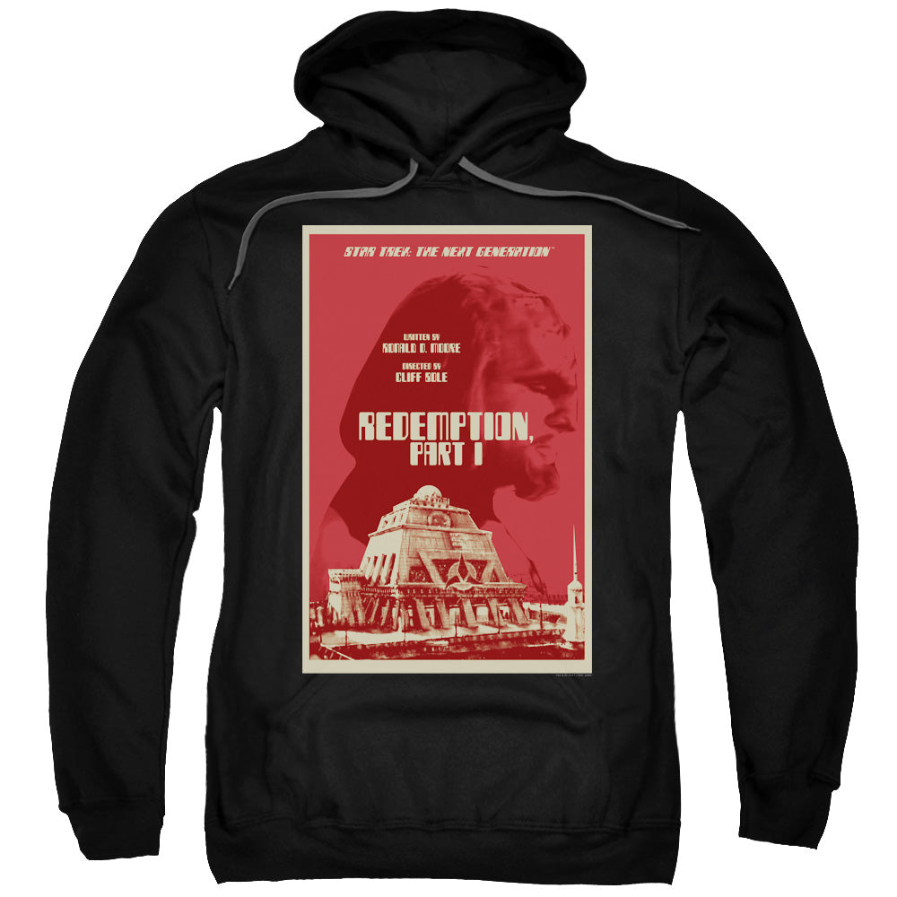 Star Trek/tng Season 4 Episode 26-adult Pull-over Hoodie-black