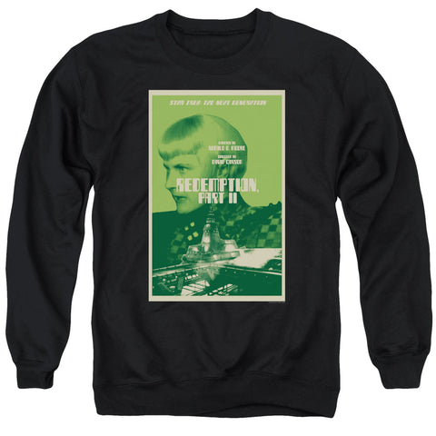 Star Trek/tng Season 5 Episode 1-adult Crewneck Sweatshirt-black