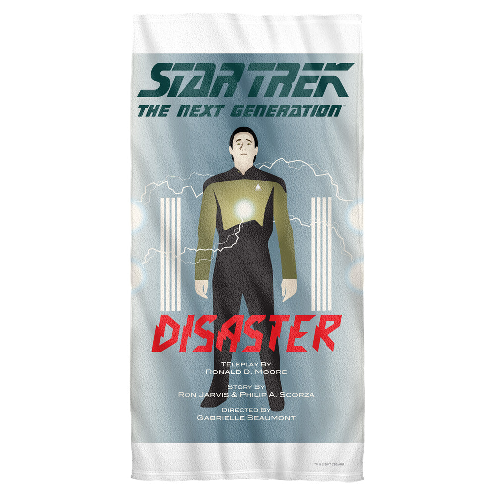 Star Trek/tng Season 5 Episode 5-cotton Front / Poly Back Beach Towel-white