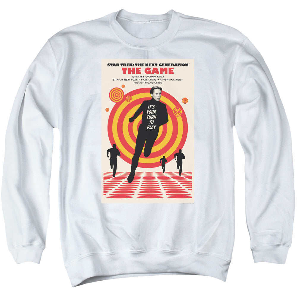 Star Trek/tng Season 5 Episode 6-adult Crewneck Sweatshirt-white