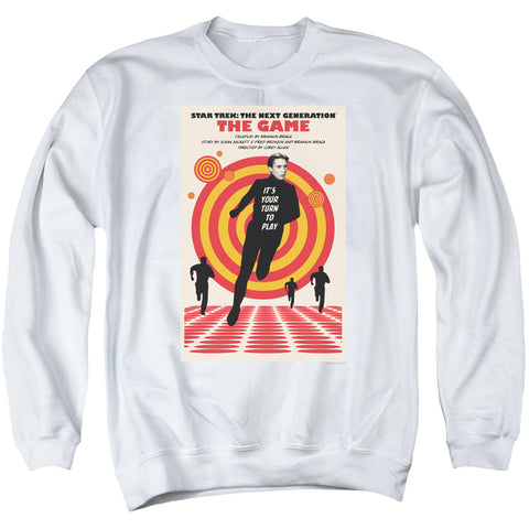 Star Trek/tng Season 5 Episode 6-adult Crewneck Sweatshirt-white