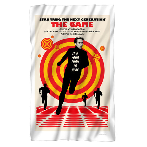 Star Trek/tng Season 5 Episode 6-fleece Blanket-white