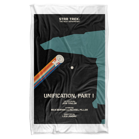 Star Trek/tng Season 5 Episode 7-silky Touch Blanket-white