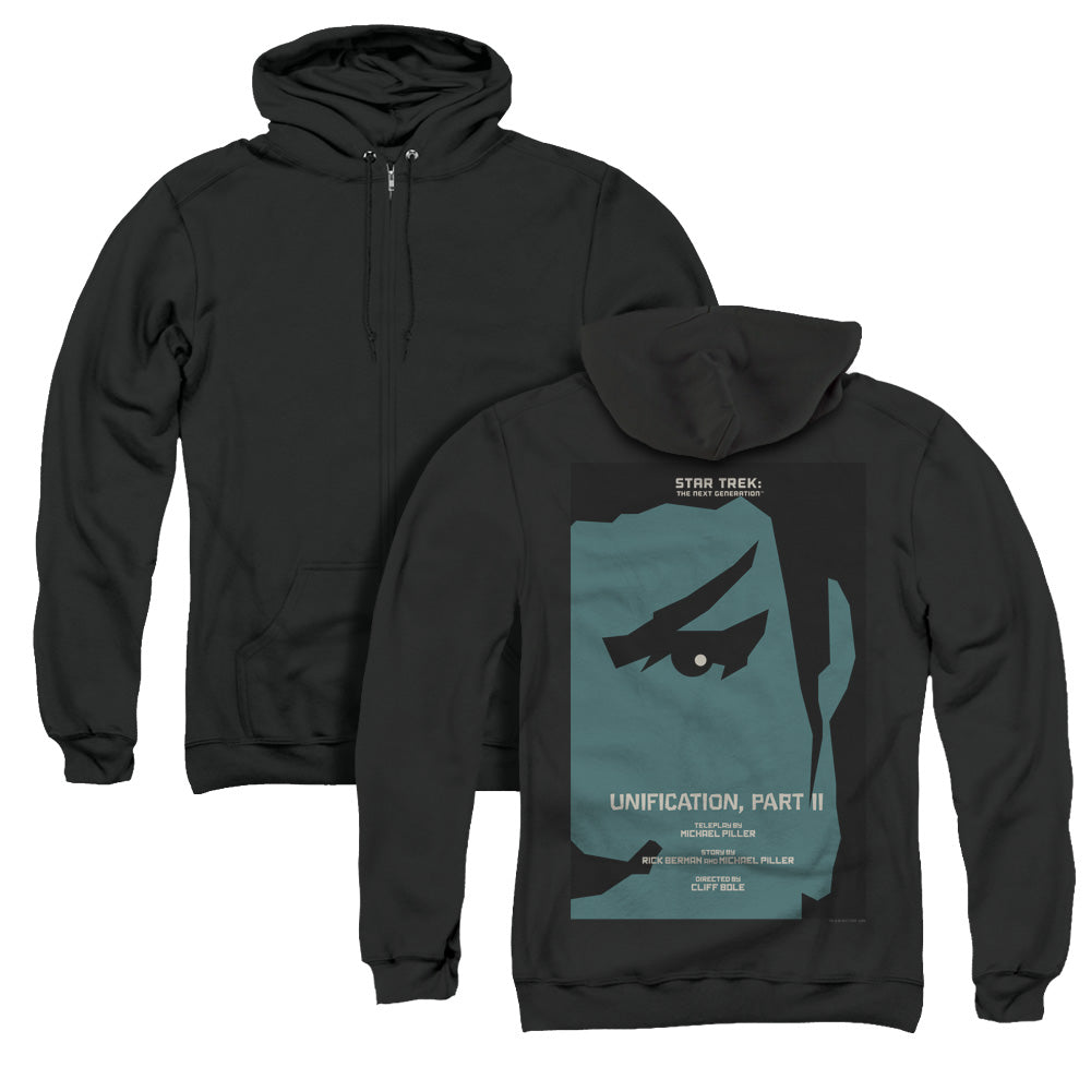 Star Trek/tng Season 5 Episode 8 (back Print) - Adult Zipper Hoodie-black