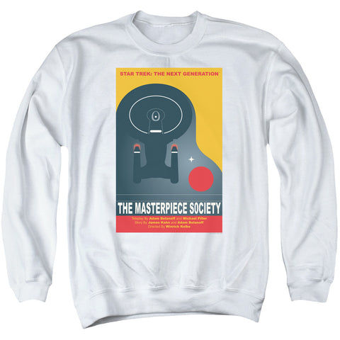 Star Trek/tng Season 5 Episode 13-adult Crewneck Sweatshirt-white