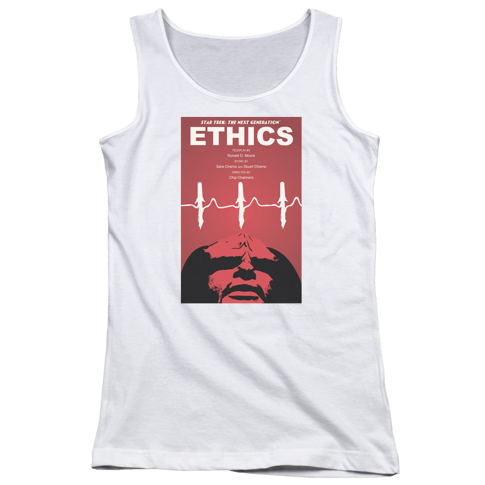 Star Trek/tng Season 5 Episode 16-juniors Tank Top-white