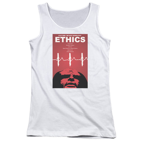 Star Trek/tng Season 5 Episode 16-juniors Tank Top-white