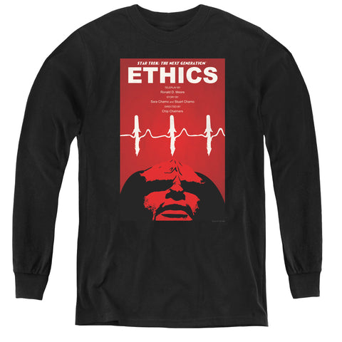Star Trek/tng Season 5 Episode 16-youth Long Sleeve Tee-black