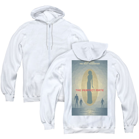 Star Trek/tng Season 5 Episode 21 (back Print) - Adult Zipper Hoodie-white