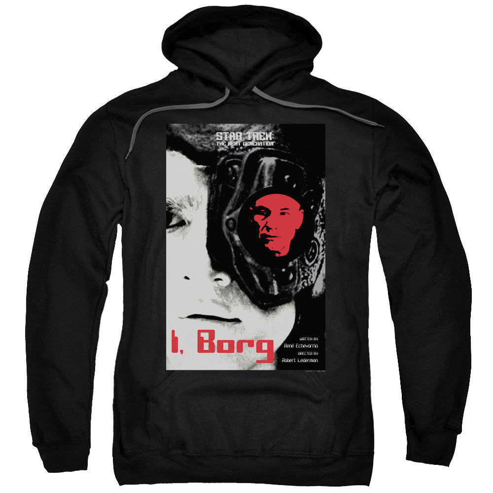 Star Trek/tng Season 5 Episode 23-adult Pull-over Hoodie-black