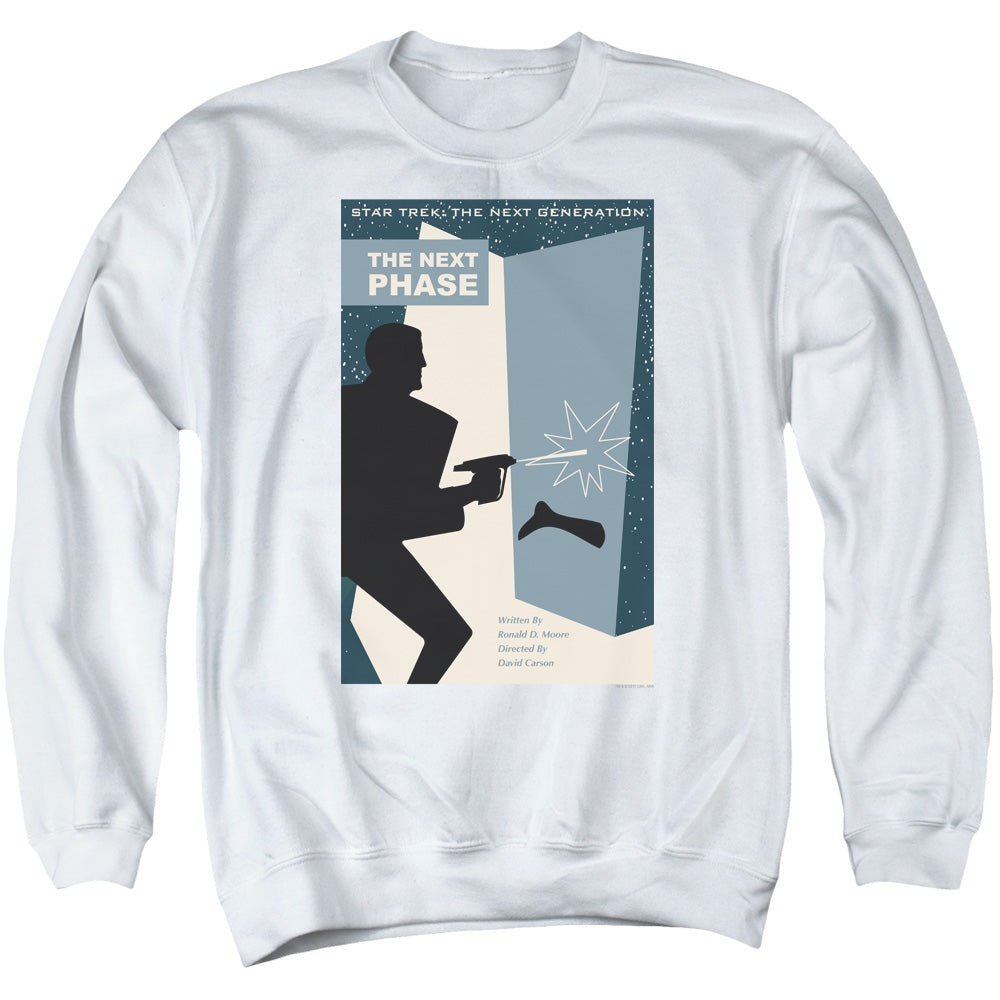 Star Trek/tng Season 5 Episode 24-adult Crewneck Sweatshirt-white