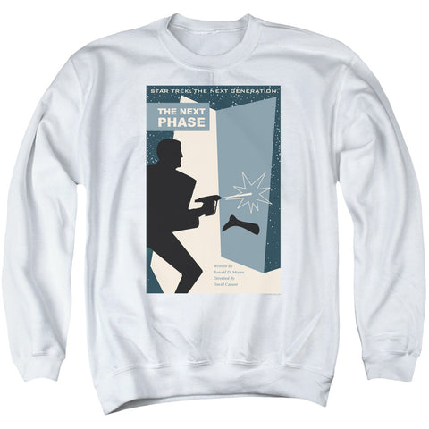 Star Trek/tng Season 5 Episode 24-adult Crewneck Sweatshirt-white