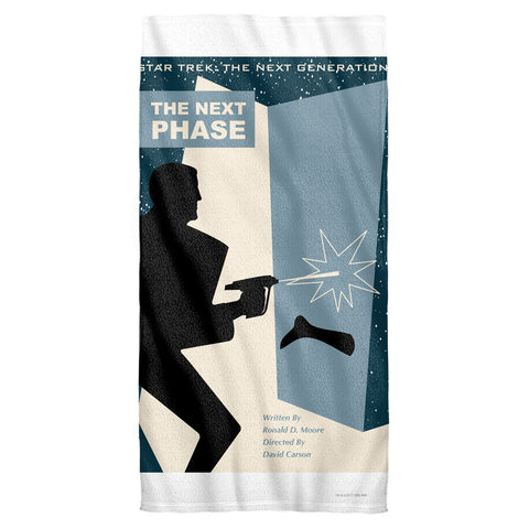 Star Trek/tng Season 5 Episode 24-cotton Front / Poly Back Beach Towel-white