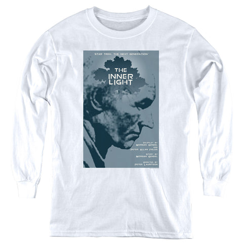 Star Trek/tng Season 5 Episode 25-youth Long Sleeve Tee-white