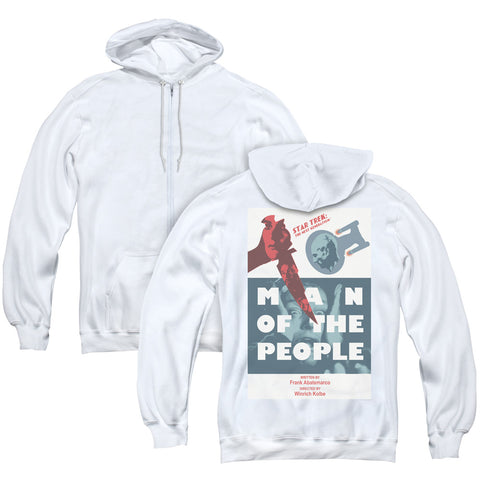 Star Trek/tng Season 6 Episode 3 (back Print) - Adult Zipper Hoodie-white