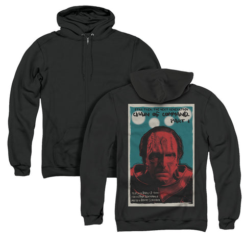 Star Trek/tng Season 6 Episode 10 (back Print) - Adult Zipper Hoodie-black