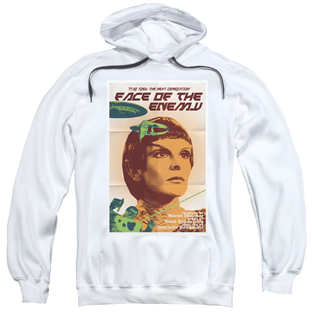 Star Trek/tng Season 6 Episode 14-adult Pull-over Hoodie-white