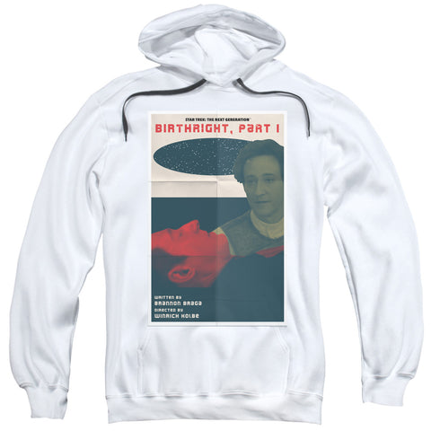 Star Trek/tng Season 6 Episode 16-adult Pull-over Hoodie-white